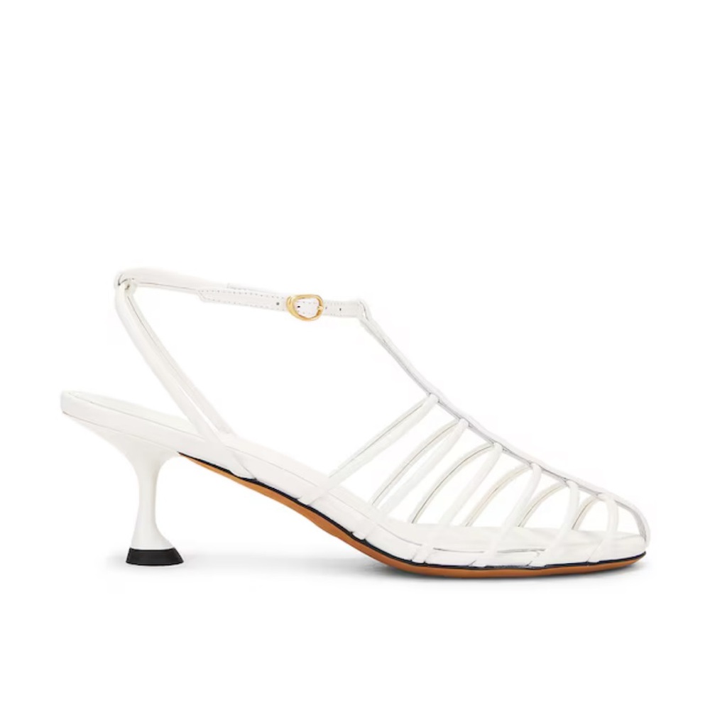 Proenza Schouler White Strappy Caged Sandals - Picture 2 of 8